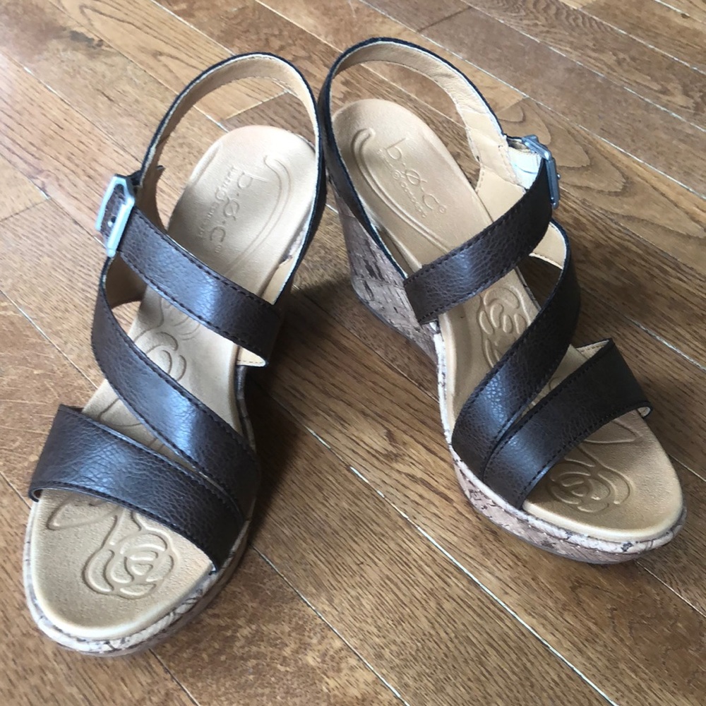 b.ø.c. Coffee Schirra Wedge Sandals